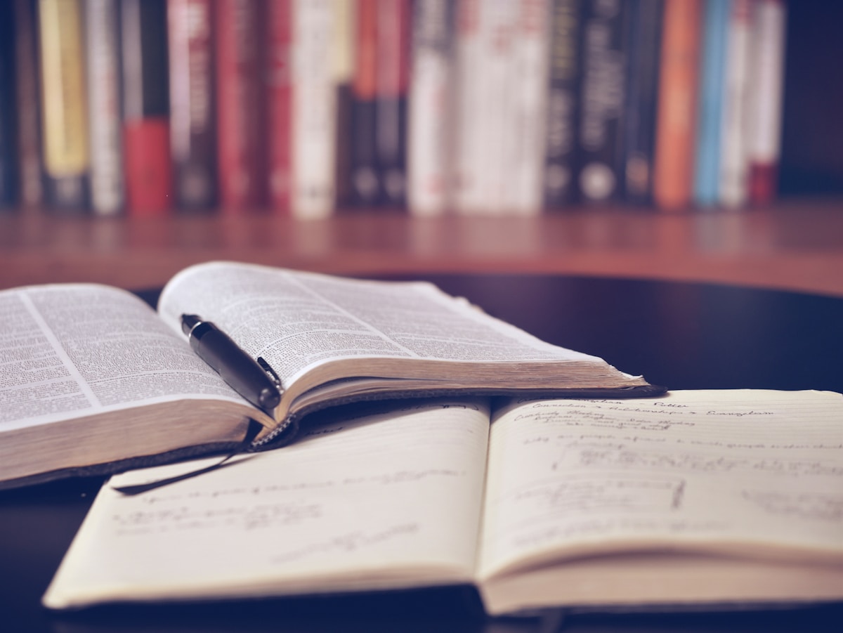 Student focused on studying